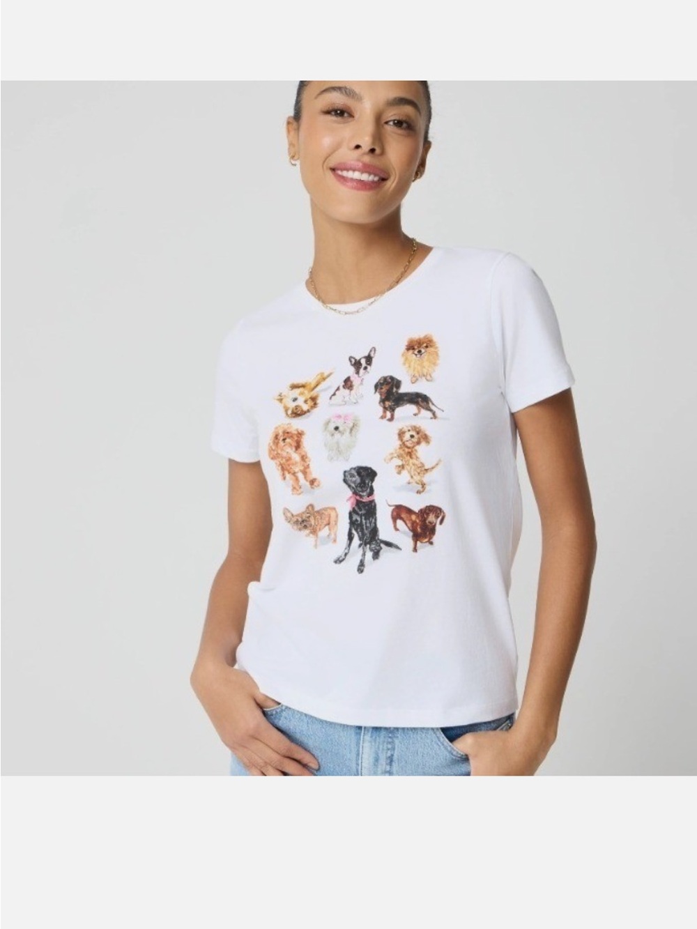 J. Crew Dogs Graphic Tee White M - Picture 2 of 7